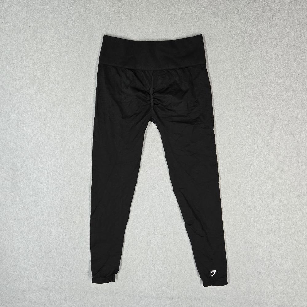 Gymshark Women Activewear Pants L Black Vital Soft Yoga Legging Logo Slim